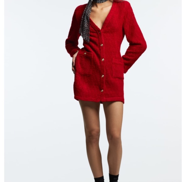 ZARA tweed/textured weave dress NWT - Picture 2 of 2